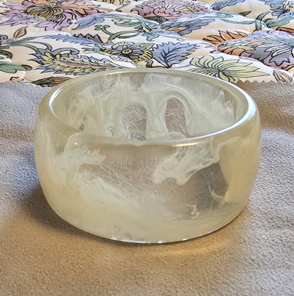 Chunky Thick Lucite Bangle Bracelet View 6